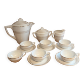 Céranord coffee service with gold trim 220574
