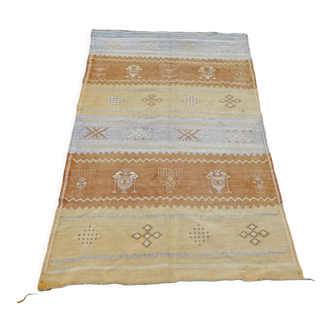 Berber carpet sabra Morocco plant fibers around 1960