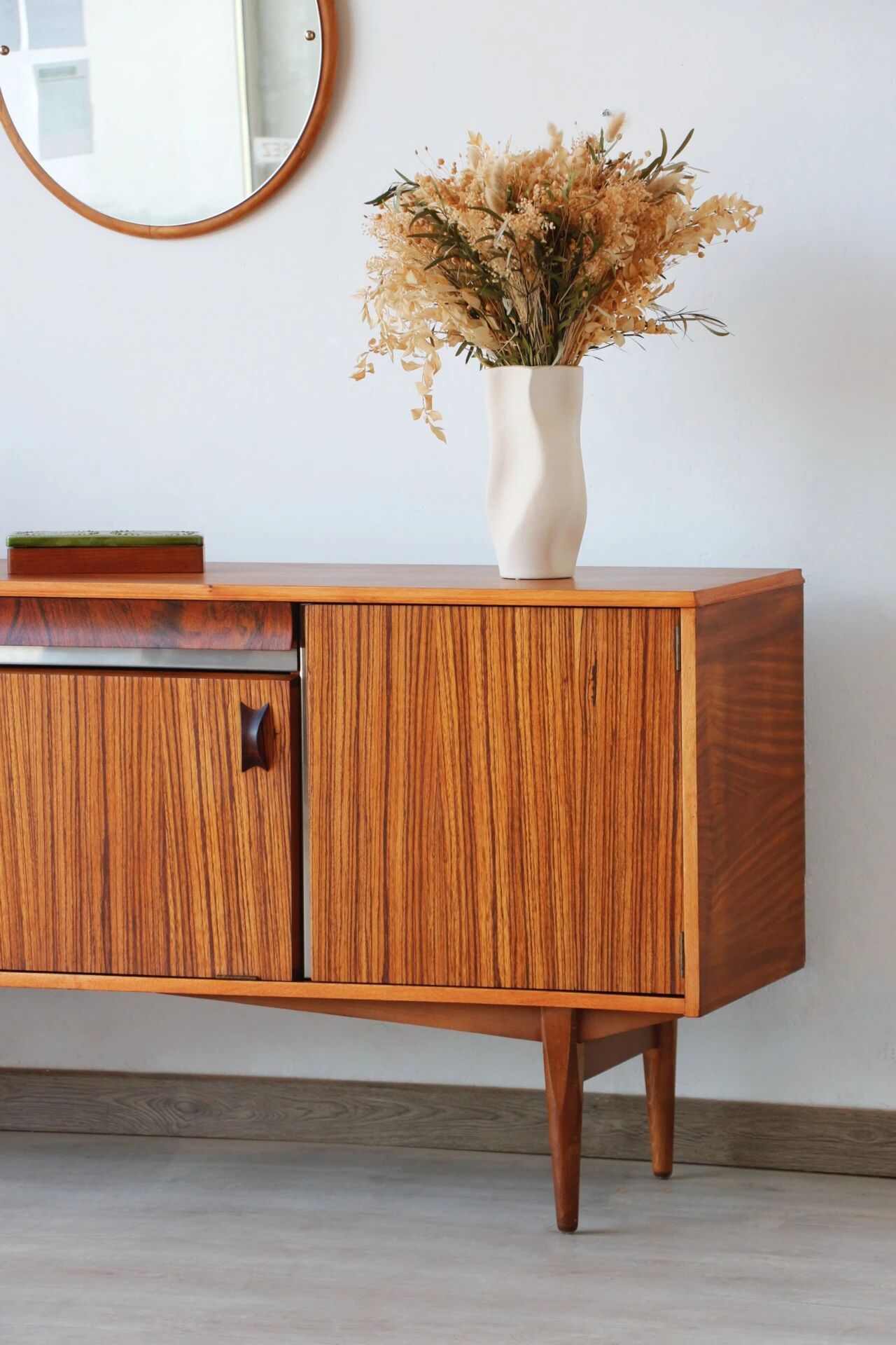 Enfilade scandinave zebrano – buffet vintage années 60