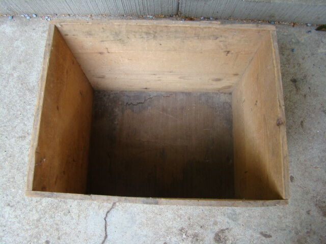 Old advertising wood case