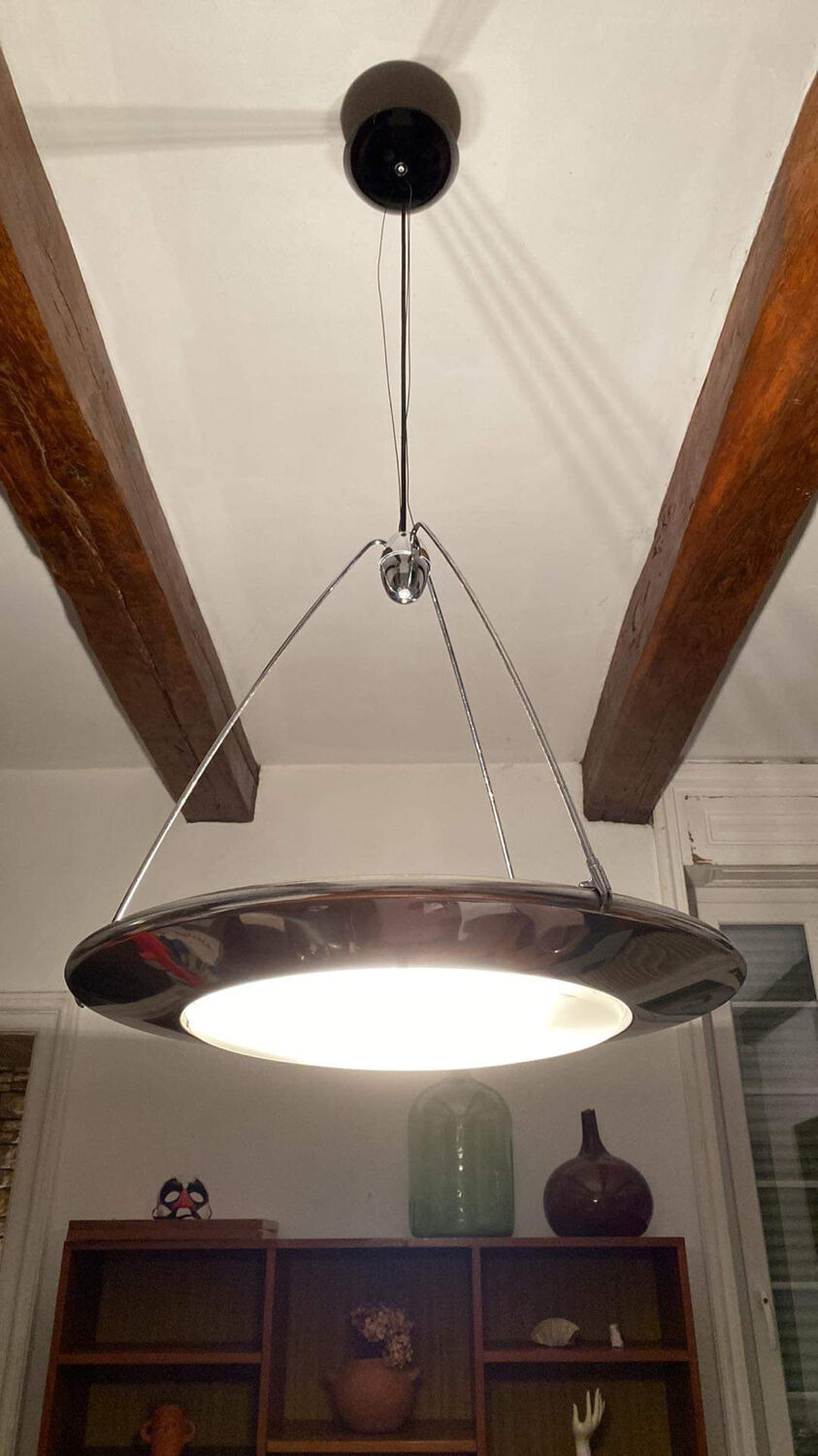 Pendant lamp Mira S Ezio Didone for Arteluce space age