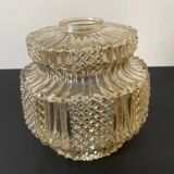 Globe verre travaillé ambré (Années 50)