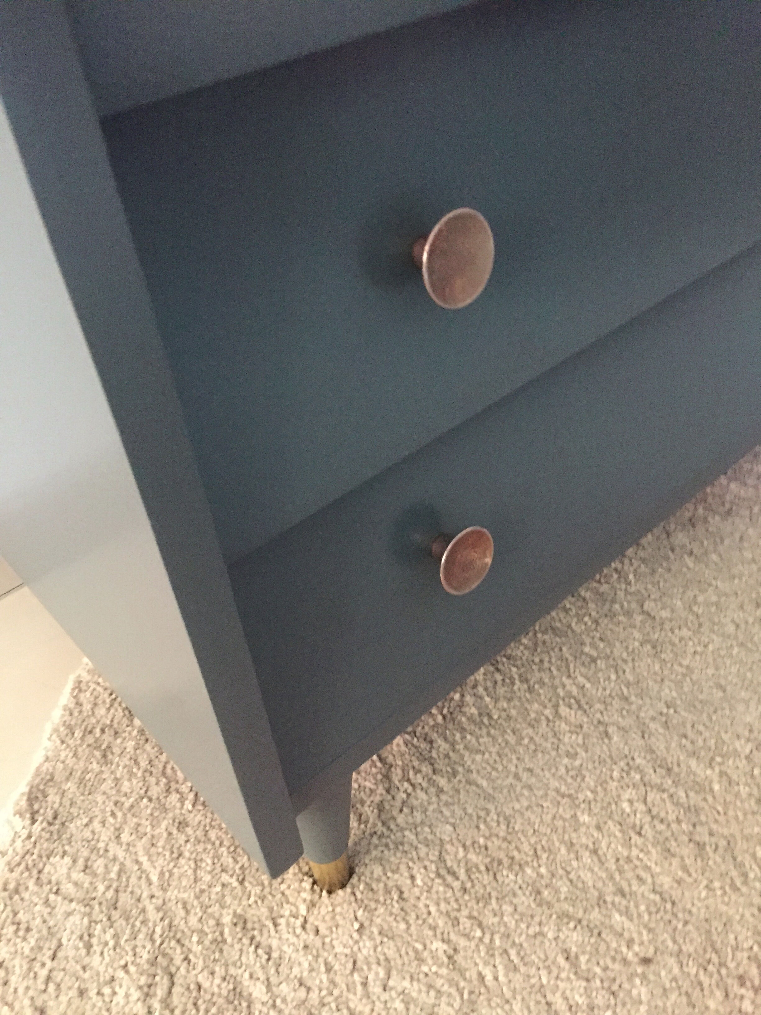 1960s chest with compass foot in brass