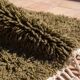 Authentic traditional pure wool Berber rug in green, size 1.4/2.6m.