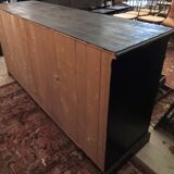 Black patinated chest of drawers