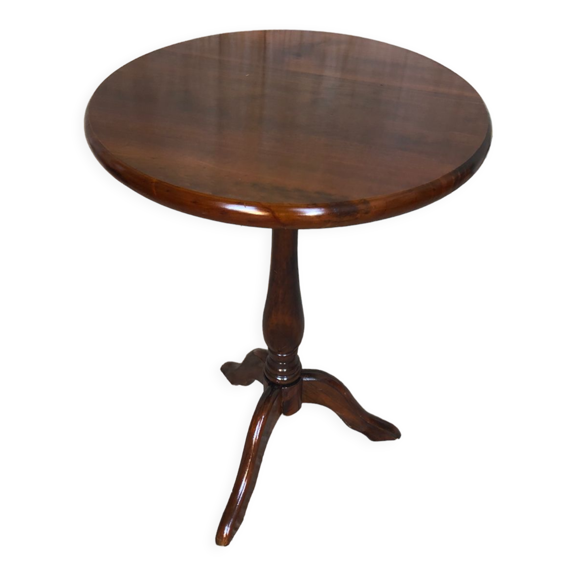 Triple harness wood cherry round tray