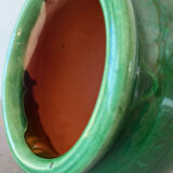 Glazed terracotta pot or vase