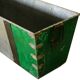 Jardinière vintage bac métal zinc avec poignées pièce et patine d'origine Inde