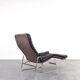 Bauhaus Leather and Chrome Model Fenix Chaise Lounge by Sam Larsson for Dux