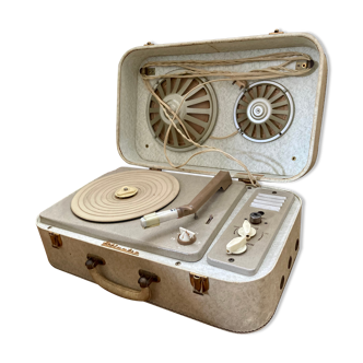 Vintage Record Player Portable Suitcase 45 Rpm Vintage Philips Atlantic