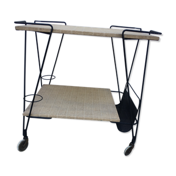 Two-tray rolling service by Mathieu Matégot