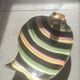 Vintage ceramic plate Hubert Bequet Quaregnon gold - No. 477
