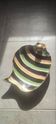 Vintage ceramic plate Hubert Bequet Quaregnon gold - No. 477