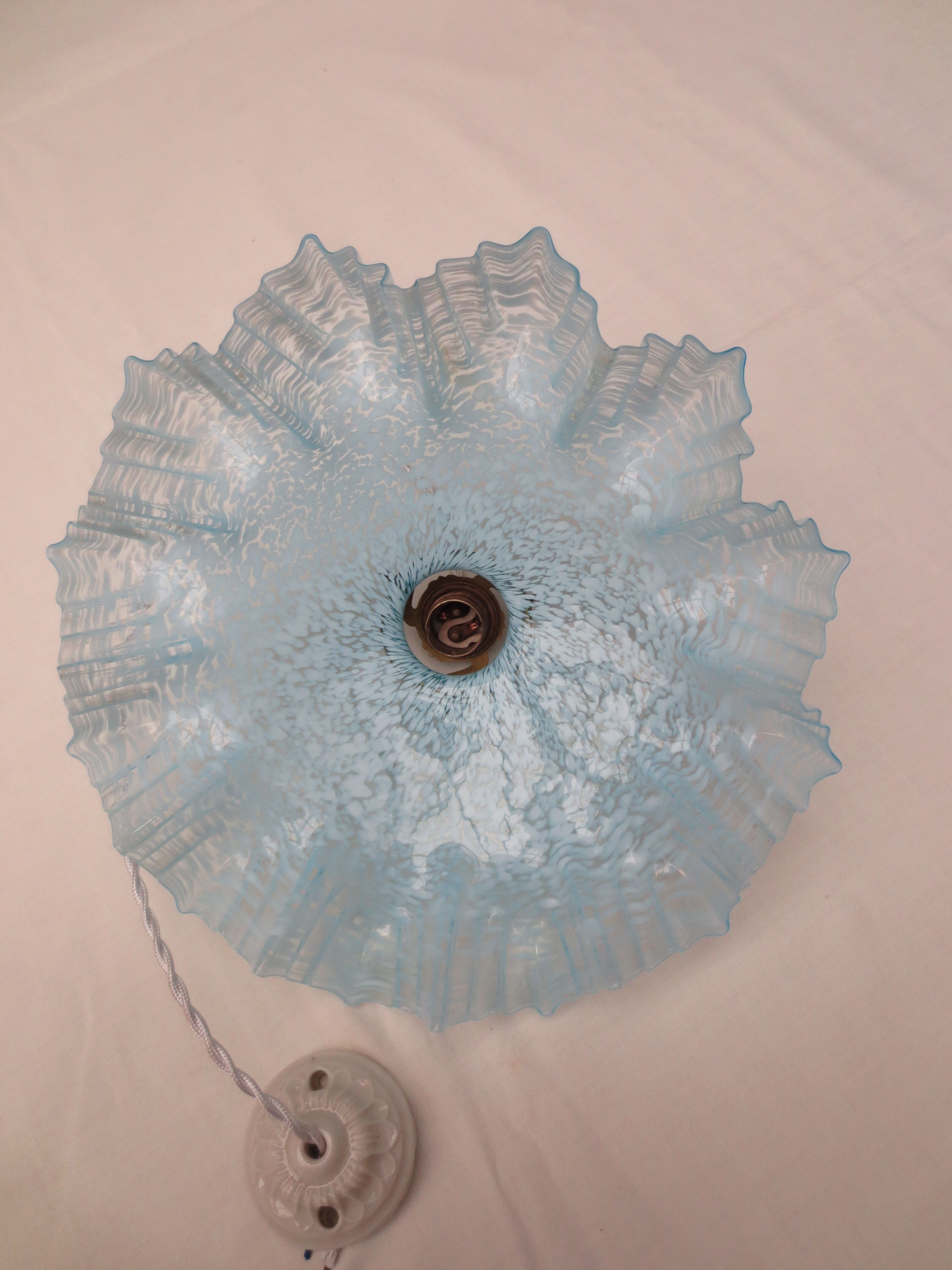 Blue clichy opaline hanging