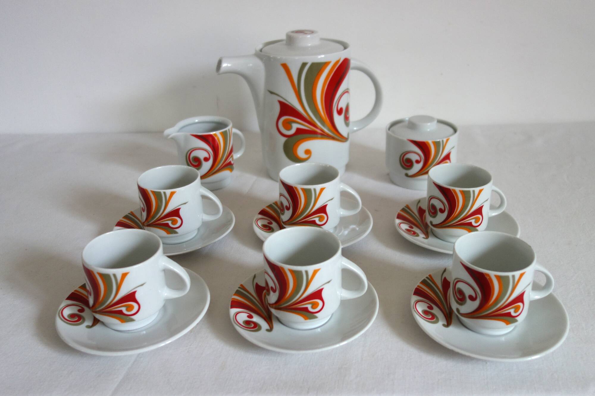 “ANCAP” porcelain coffee service made in Italy