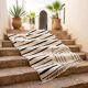 Handwoven natural wool Berber rug in black and white, 150/250 cm.