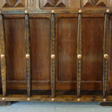 Coat rack cloakroom wood carved folk art