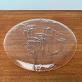 Large Finnish Glass Plate from the Mid-Century by Kaija Aarikka for Humppila
