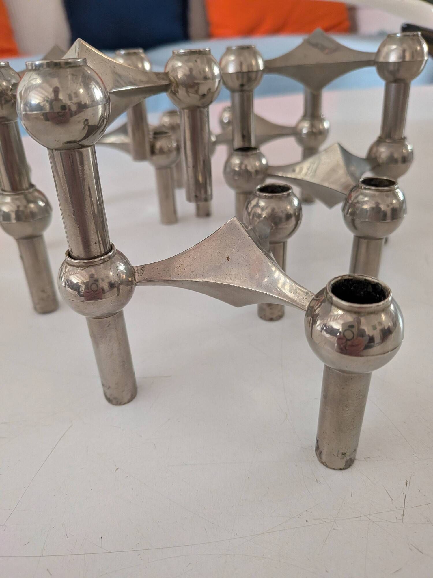 Set of 8 Nagel S22 candle holders 1960s - 1970s