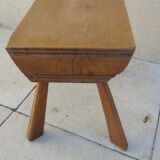 Vintage stool raw wood
