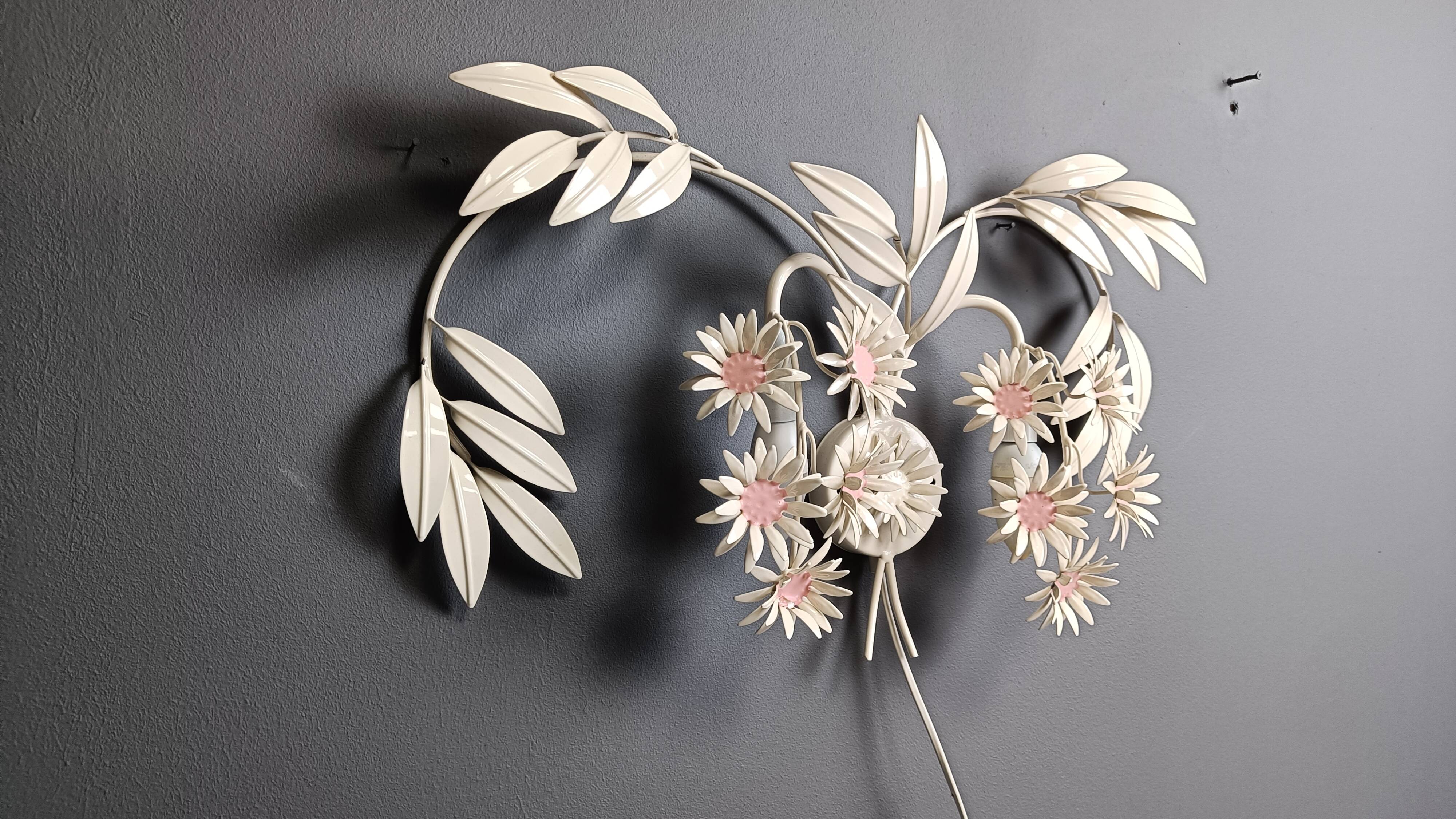 Vintage floral  wall lamp by Hans Kögl , 1970s
