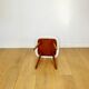 White-cream square stool Ivory vintage PRL 1970s