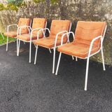 Armchairs with original cushions and Emu garden table model Rio 1966.