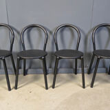 Postmodern Italian dining chairs set of 4 - 1980s