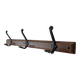 Vintage solid wood and metal wall coat rack