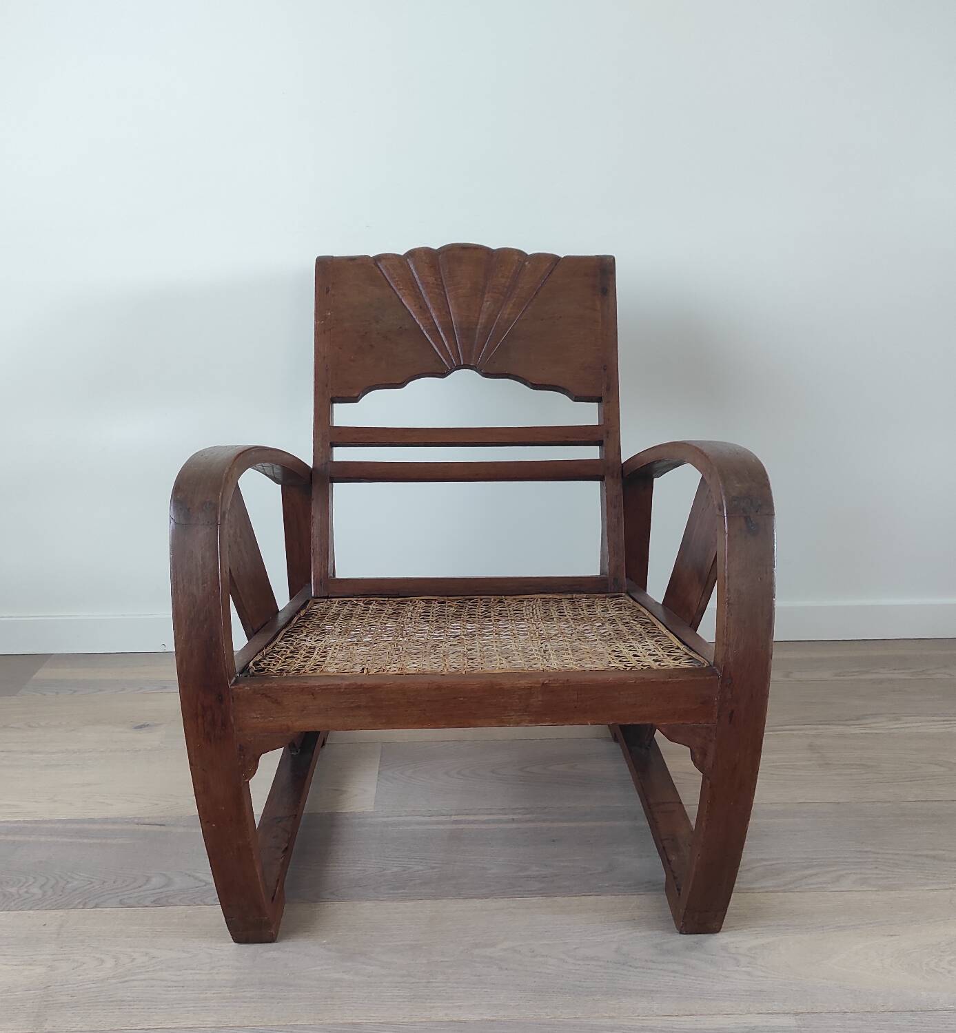 Burmese teak armchair