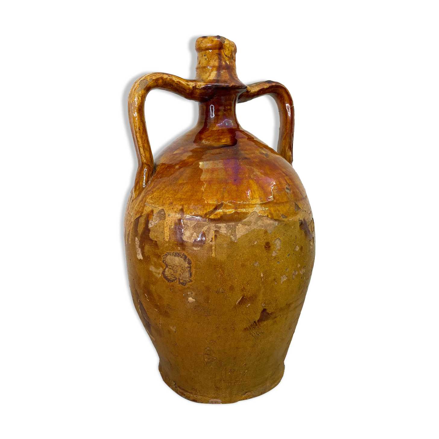 XL Antique Iridescent Glaze Amphora