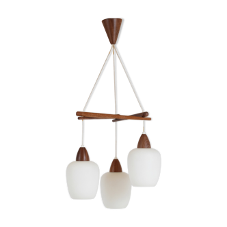 Suspension scandinave en teck 1960's