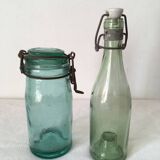 Set of old jar and bottle