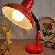 Vintage red orange desk lamp