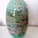 Large lacquered glass vase signed Jean-Noêl Bouillet