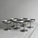 6 coupelles sur pied en inox
