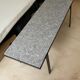 Black steel coffee table and small glass paste tiles
