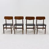 Set of 4 danish design teak and plywood dining chairs 1960s