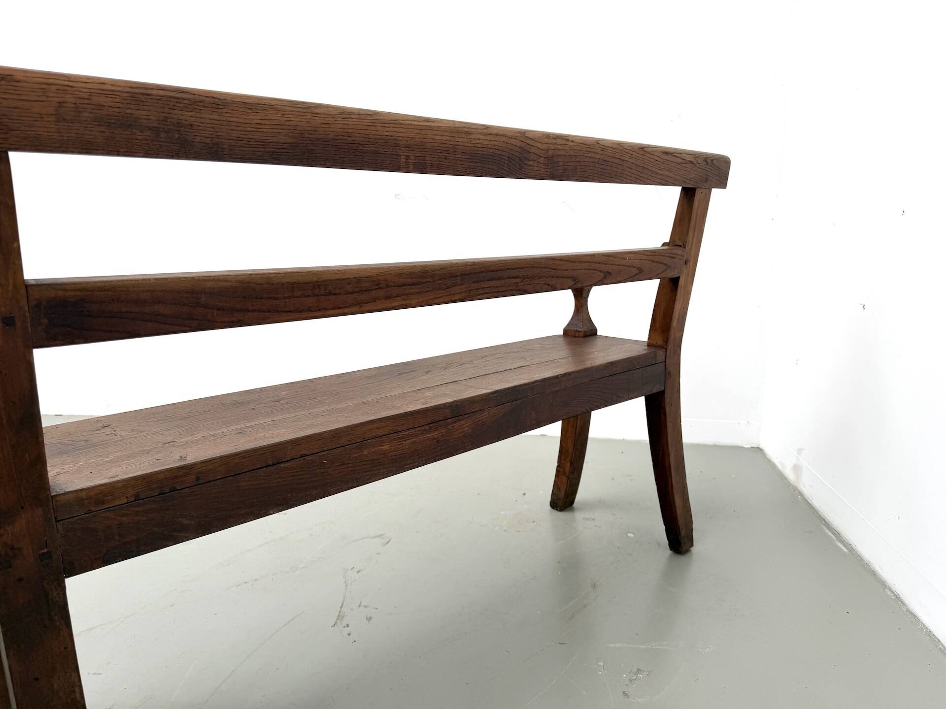 Banc de communauté en chêne massif, 1900