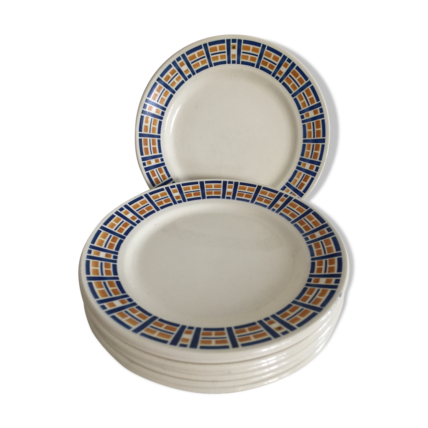 8 Badonviller dessert plates, Robinson series