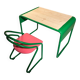 Bureau et sa chaise vintage vers 1980