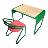 Bureau et sa chaise vintage vers 1980