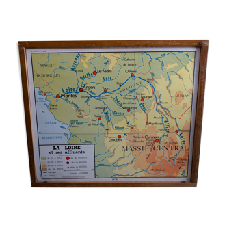 Carte scolaire rossignol " La Seine / La Loire ", années 50
