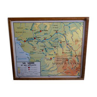 Rossignol school map "La Seine / La Loire", 1950s
