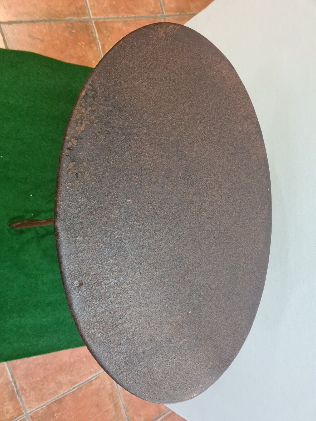 Wrought iron pedestal table