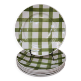 Set of 6 Moulin des Loups "Nappe" flat plates