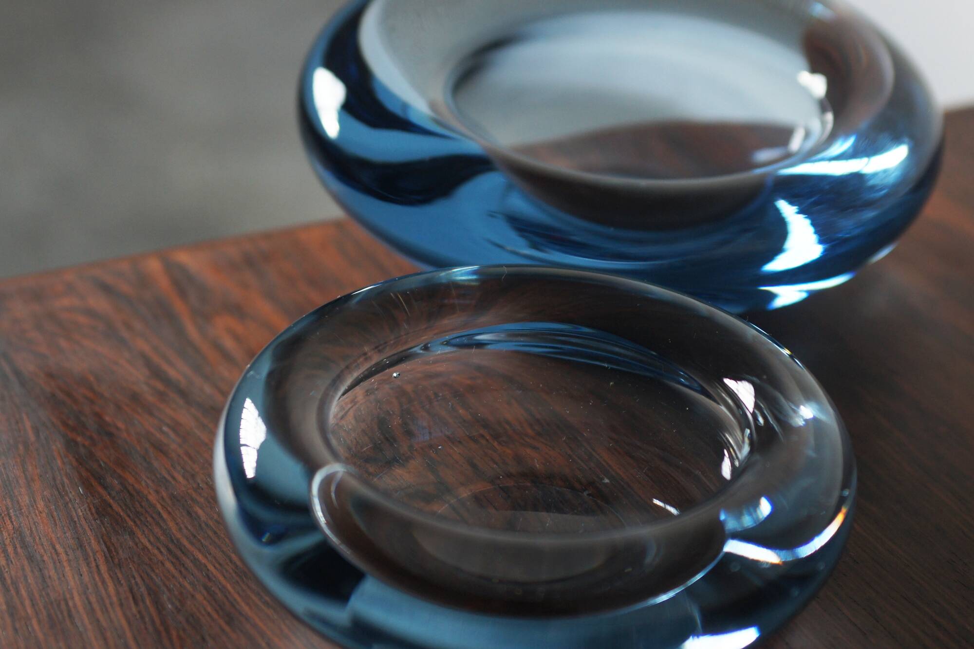 Glass Bowl design Per Lütken for Holmegaard, 1950s set of 2.