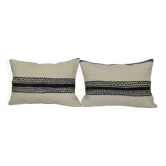 Set of 2 vintage kilim cushion covers 56x41 cm