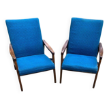 Mid-Century Armchairs by Jiroutek for Interier Praha, 1960s, Set of 2
