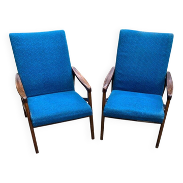 Mid-Century Armchairs by Jiroutek for Interier Praha, 1960s, Set of 2